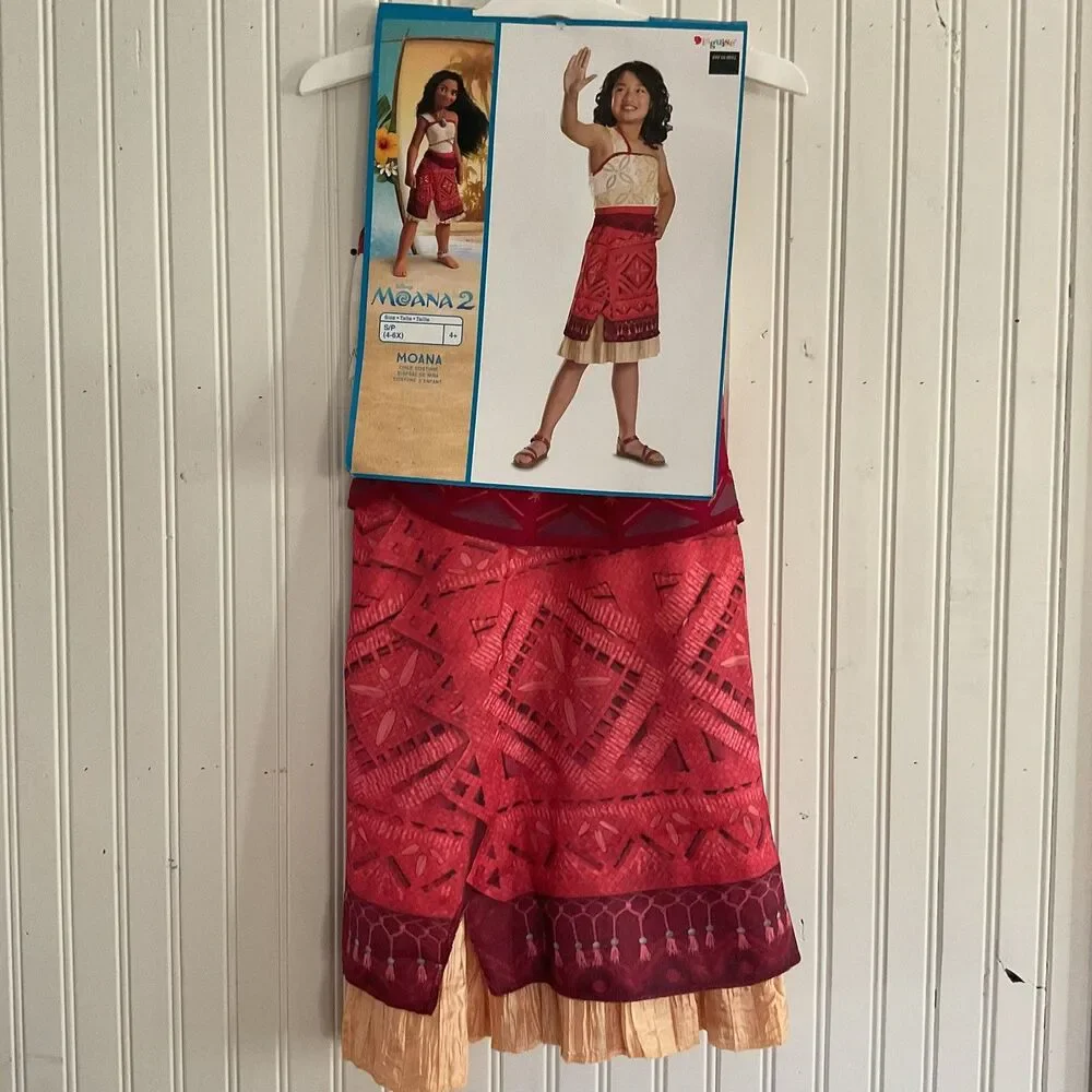 Disney Moana 2 Classic Adventure Girl Dress Up Costume S/P (4-6X)